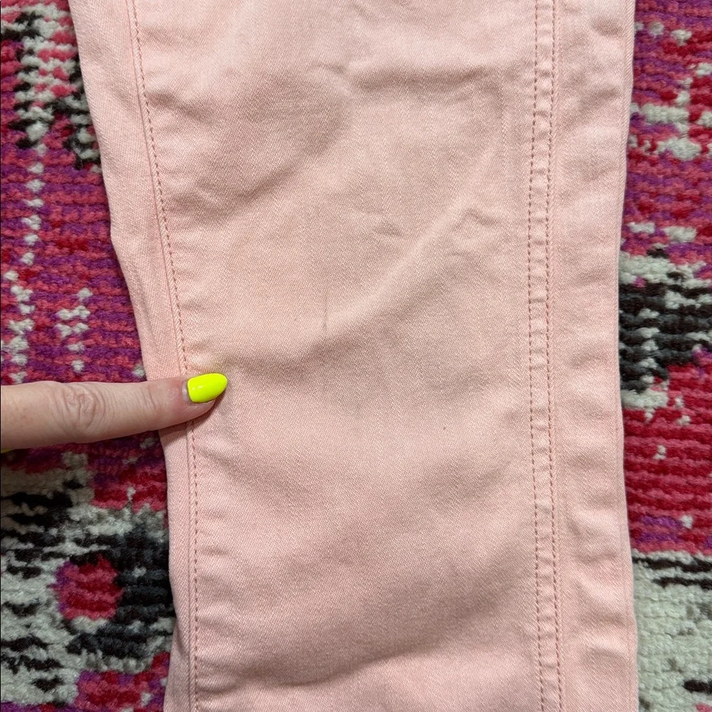 Pilcro and the Letterpress Light Pink Orange Crop Jeans Anthropologie size 27 - Picture 7 of 12